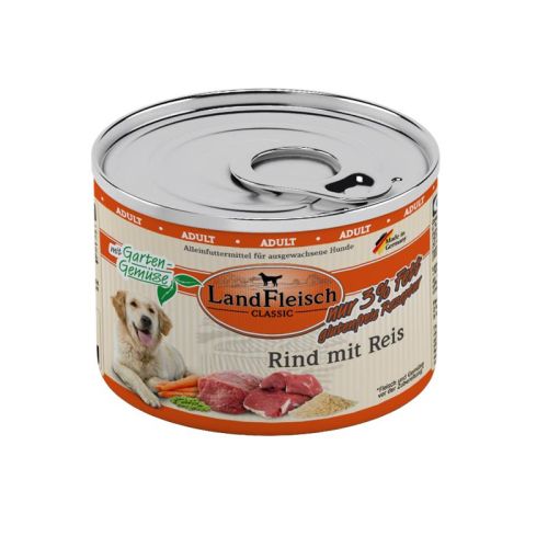 Landfleisch Dog Classic Rind mit Reis & Gartengemüse extra mager 195g 